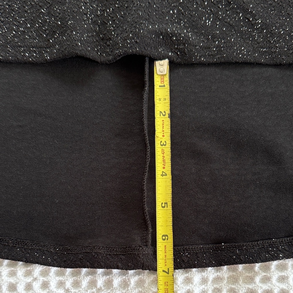 J for Justify Black Sparkle Hi-Lo Dress w/Spaghetti Straps & lace back. EUC M - Picture 6 of 9